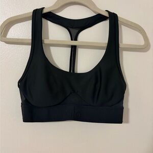 ALO Yoga airlift rebel sports bra dark green